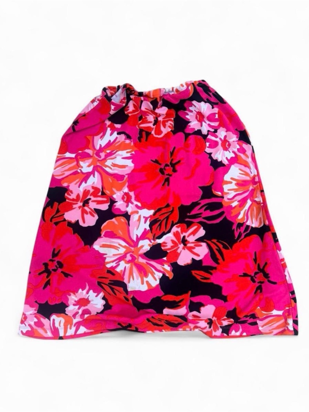 New York & Company Pink and Red Floral Skirt